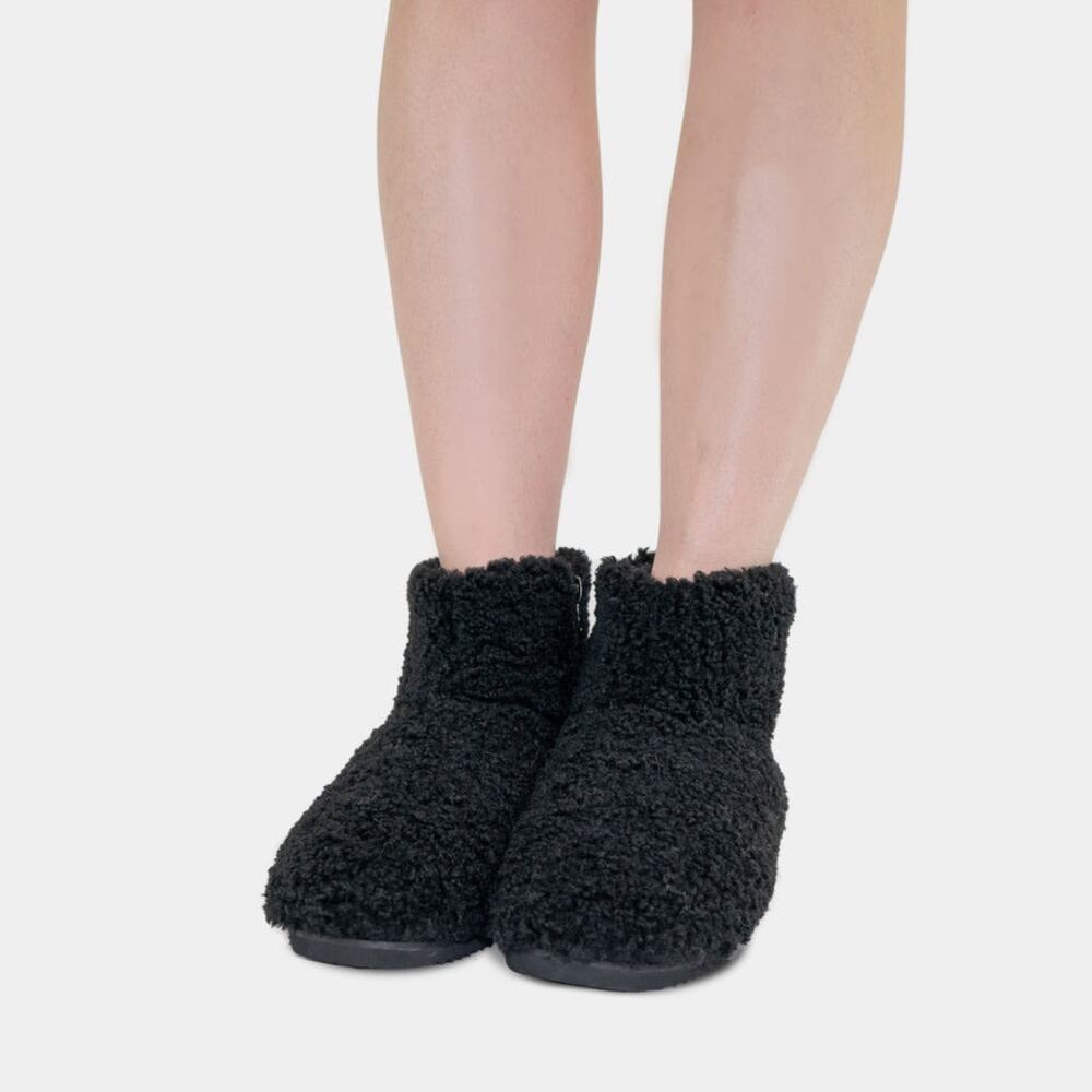 Roam Mini Boosh Faux Shearling Black Boots Size 39 - Picture 3 of 13